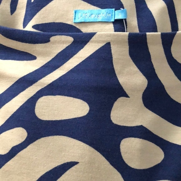 J. McLaughlin Navy and Cream Patterned Dress - Picture 4 of 8